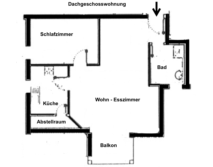Grundriss eines modernen Mehrfamilienhaus Wiesbaden Erbenheim von DEMA Immbilien