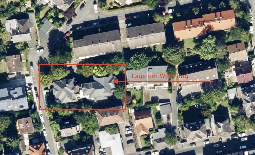 Satelietenfoto eines modernen Mehrfamilienhaus Wiesbaden BIerstadt von DEMA Immbilien